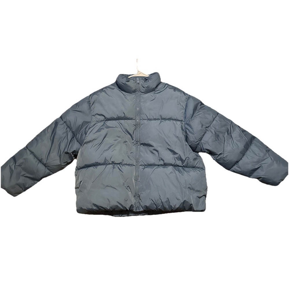 A New‎ Day Coat Women's Blue Puffer Water Resistant Long Sleeve Size XL